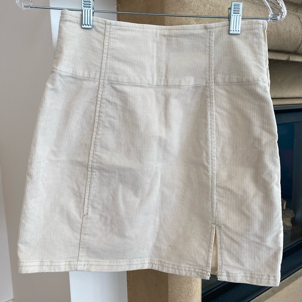 Free people off white/cream high waisted skirt
